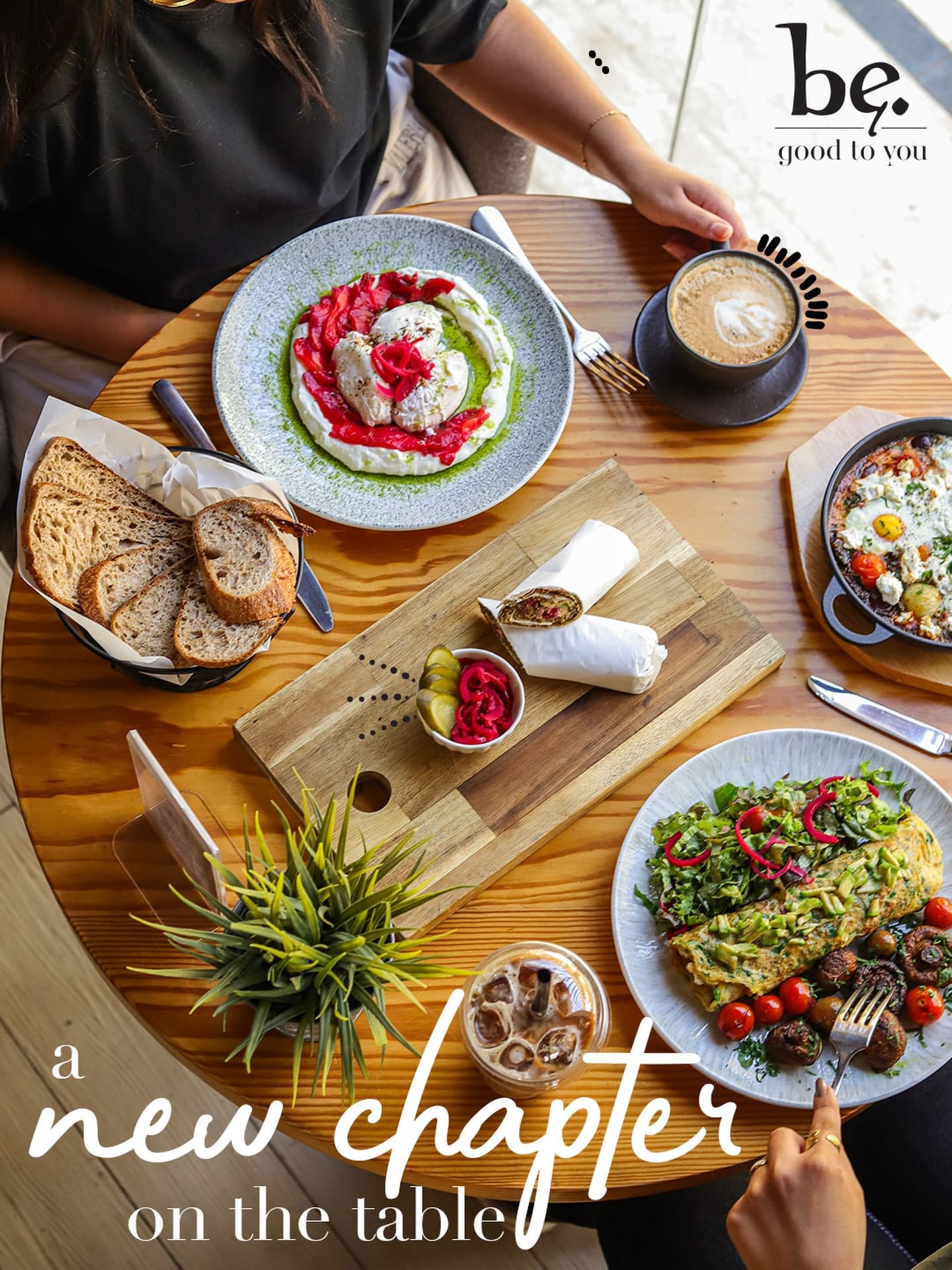 A spread of healthy dishes from be good to you